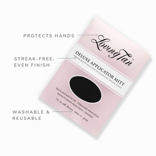 Loving Tan 2 HR Express Mousse, Dark (2 Pack) + Mitt- Streak Free, Natural looking, Professional Strength Sunless Tanner- Up to 5 Apps/Bottle, Cruelty Free, Naturally Derived DHA- 4 FL Oz
