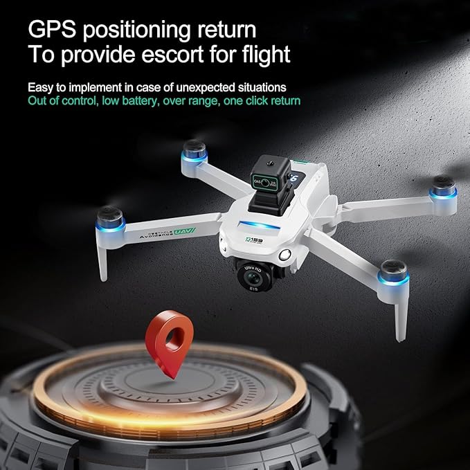 4K GPS Drone with Camera for Adults - 5G Remote Controller with 5.9 Inch Screen,Under 249g，Obstacle Avoidance, 60 Min Flight, Foldable Drone for Adults Beginners.（white）