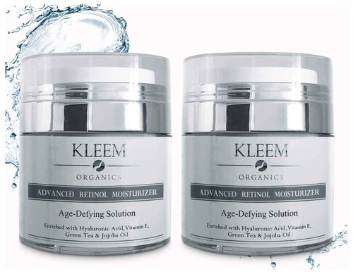 Advanced Anti Aging Retinol Cream Twin Set for Women & Men - With Retinol, Hyaluronic Acid & Vitamin E - Anti Aging Treatment Reduces Wrinkles & Fine Lines - Gentle Day and Night Serum, 1.7 Fl Oz