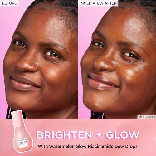 Glow Recipe Brighten + Soothe Duo - Watermelon Glow Niacinamide Dew Drops (40ml) Highlighting Serum + Avocado Ceramide Recovery Serum (30ml) to Reduce Look of Redness, Uneven Tone, and Dark Spots