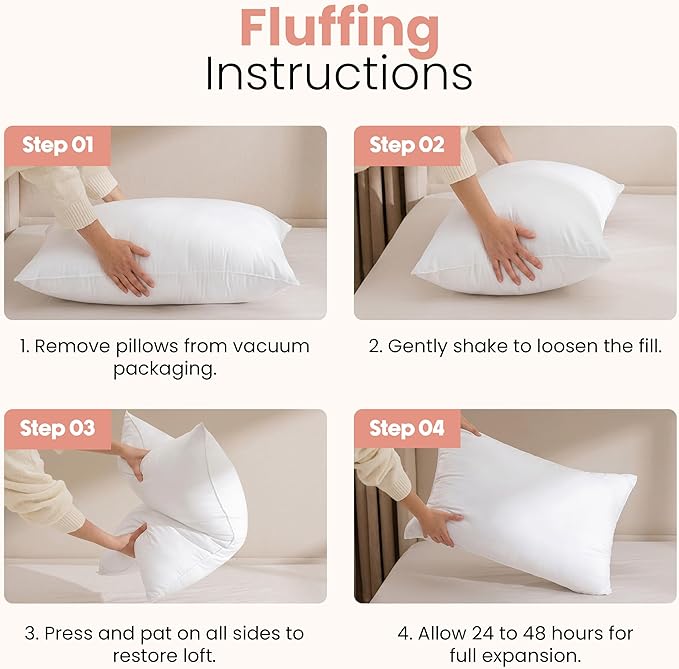 Utopia Bedding 14x22 Pillow Inserts, Set of 2, White – Indoor Decorative Throw Pillows for Bed, Sofa & Couch – Soft, Supportive & Fluffy Cushion Inserts