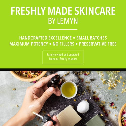 Lemyn Organics Squalane + Vitamin C Rose Oil | Enhanced with Carotenoids and Vitamin E | Freshly Made Face Oil | Hydrate & Firm | Small-Batch Artisan Skincare 30ml