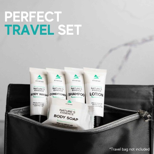180 Piece Hotel Soap & Bulk Toiletries - Travel Essentials for Hosts & Guests - Hotel Shampoo & Conditioner Supplies for Guests, Hotel Toiletries Bulk Set, Mini Bulk Travel Size Toiletries