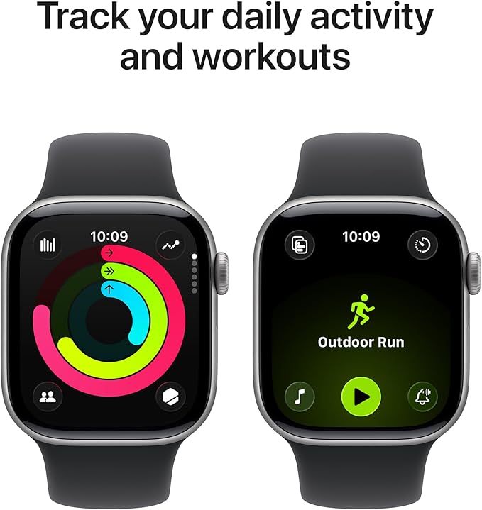 Apple Watch Series 11 [GPS + Cellular 42mm] Smartwatch with Space Gray Aluminum Case with Black Sport Band - S/M. Sleep Score, Fitness Tracker, Health Monitoring, Always-On Display, Water Resistant