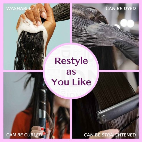 IDN BEAUTY Seamless Clip In Hair Extensions Human Hair, Body Wave 16 Inch 110g 7pcs Natural Black Real Virgin Human Hair Seamless Clip Ins For Black Women PU Weft Invisible Edge