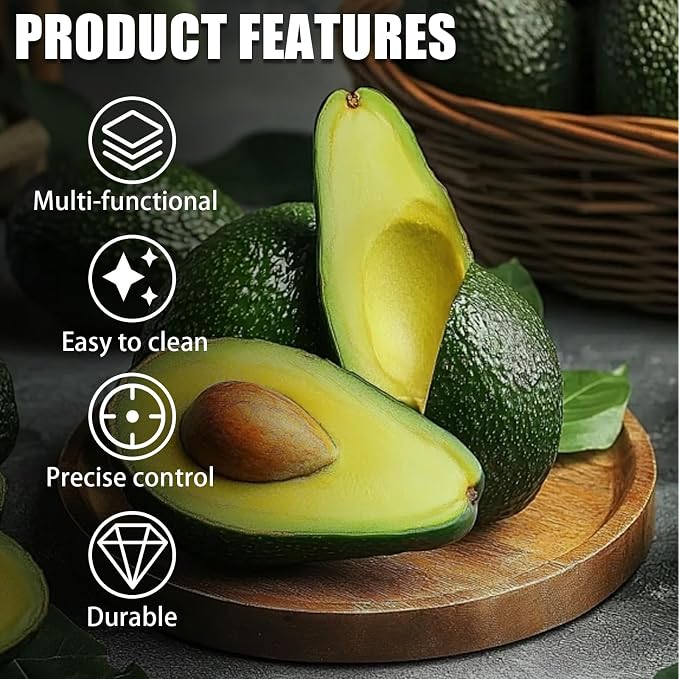 Good Grips 3-in-1 Avocado Slicer, Stainless Steel Blade, Manual Kitchen Tool, Dishwasher Safe Green