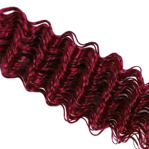 Giginger Bundles Human Hair Burgundy 99J Deep Wave Human Hair Bundles 24 26 28 inch Wine Red Unprocessed Quick Weave Soft Sewn In Hair Extensions for Black Women
