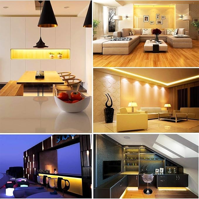 3mm COB Strip Light, DC 24V Cold White 16.4ft Flexible Cuttable Ultra-Thin LED Tape CRI>90 Uniform Dotless 400LEDs/M LED Light for Christmas Bedroom Home Kitchen Cabinet Decor (NO Power Supply)