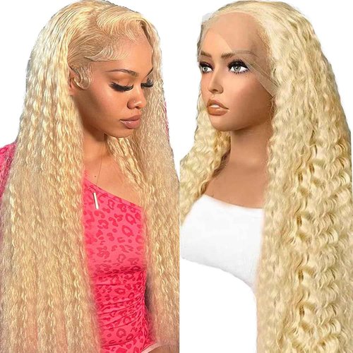 Valiilo 613 Blonde Lace Front Wigs Human Hair 13x6 Deep Wave Lace Front Wig Human Hair Pre Plucked Glueless Wig for Women 26 Inch
