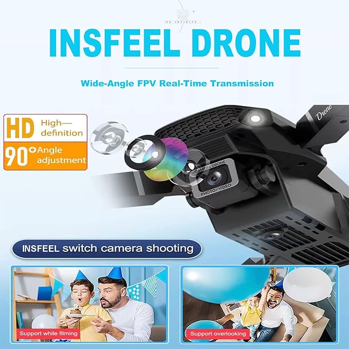 Mini Drone with Camera for Adults - Christmas Toy Gift for Beginner Age 15 Years Old - RC Quadcopter Multirotors | Foldable UAV | WiFi HD FPV Live Video | One Key Take Off/Land | Altitude Hold | Headless Mode | 360° Flip | Carrying Case (2024 Version)