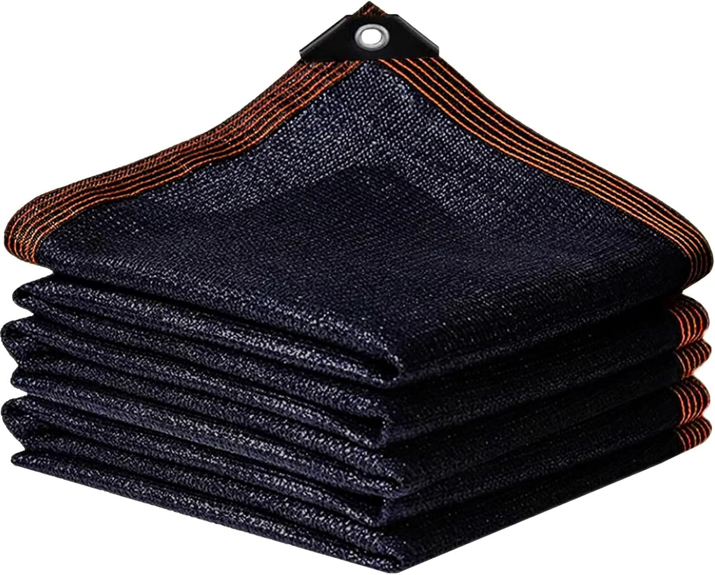 QLOFEI 60-70% Shade Cloth with Grommets, Sunblock Shade Sail Mesh Tarp for Plant Greenhouse, Easy to Hang Shade Cloth for Patio Kennel Chicken Coop Lawn Garden Shade Neting Cover, 10x18 FT