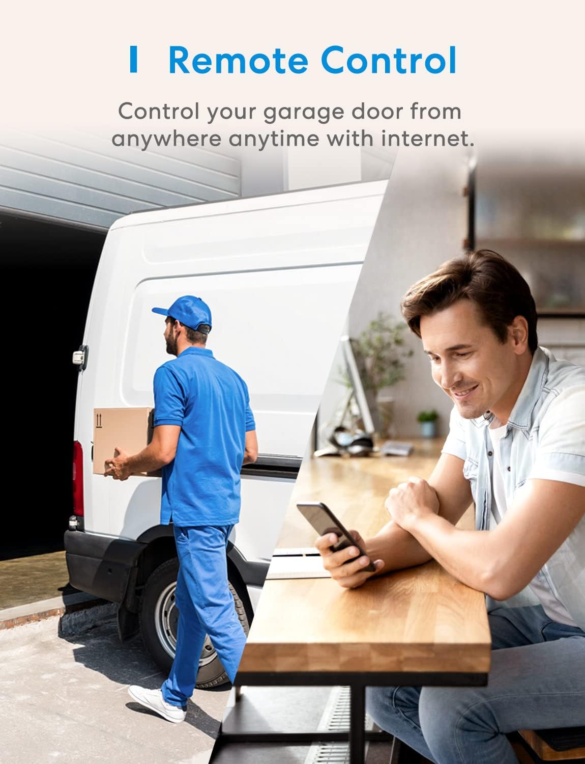meross Smart Garage Door Opener Remote, APP Control, Compatible with Alexa and SmartThings, Multiple Notification Modes, No Hub Needed