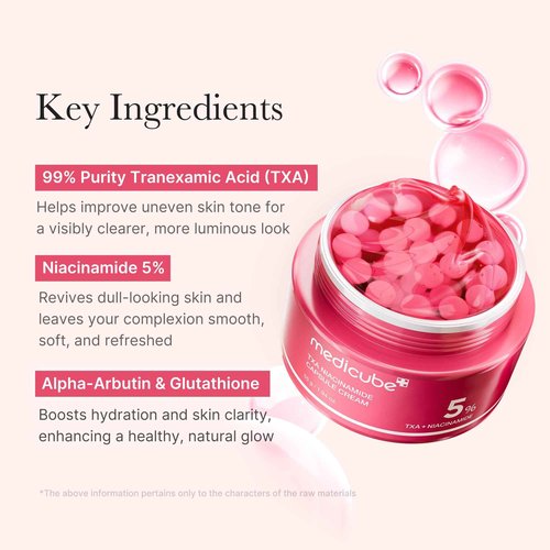medicube Everyday Easy Glow Duo for After Spot Care Use: Mini Booster Pro Pink and TXA+Niacinamide Capsule Cream