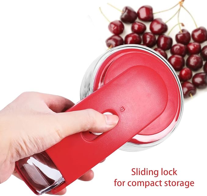 Cherry Pitter Cherry Pitter Tool Remove 6 pits/time-Red | 6 Stainless Steel Rods with Lock Design, Anti-juice Splash,Saving time and Enjoy to Use/Clean
