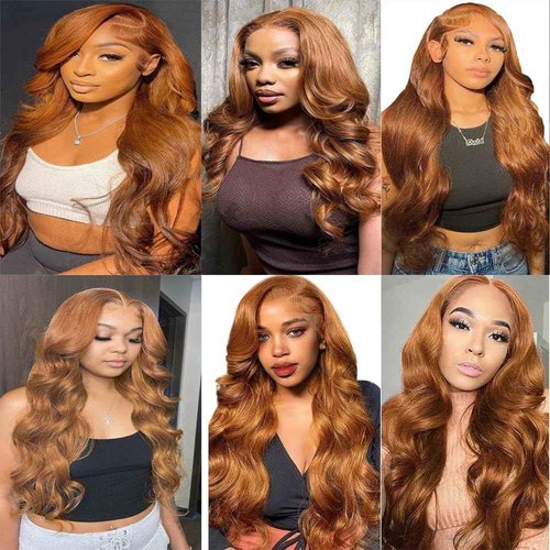 Habiliana Bundles Human Hair 26 28 30 Inch Body Wave 30 Light Brown Human Hair Bundles 11A Unprocessed Brazilian Virgin Quick Weave Hair Extensions for Black Women