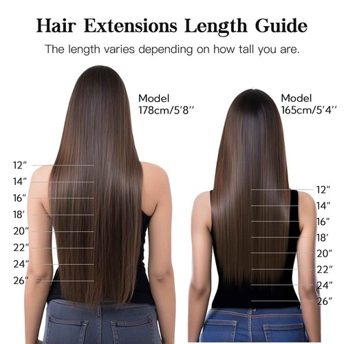HOTBANANA Human Hair Clip in Hair Extensions, Dark Brown 120g Clip in Hair Extensions Real Human Hair Straight Remy Hair 20 Inch 7pcs
