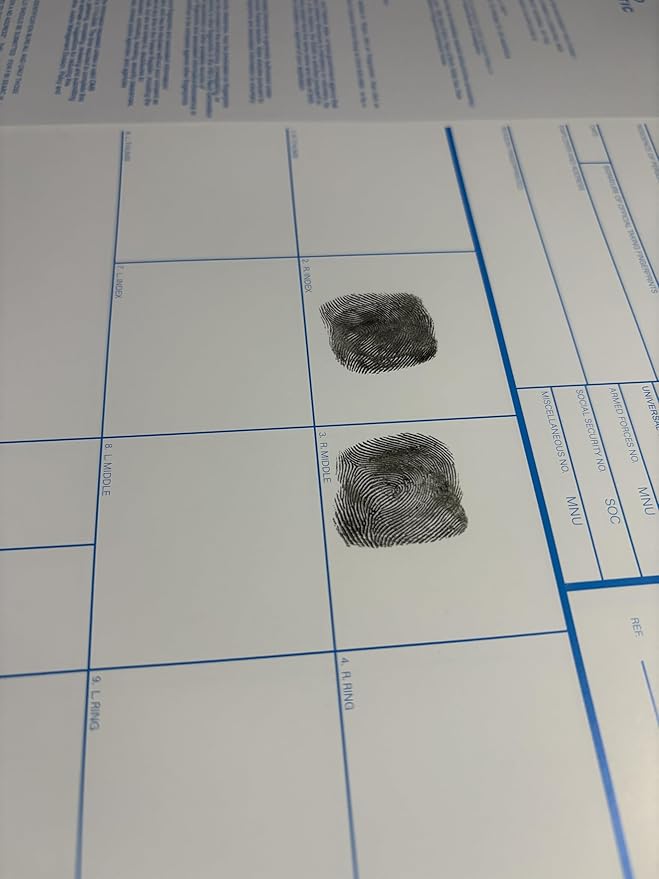 Fingerprint Kit FD-258 Cards, Reusable Ink Pad and Instructions, 11-1-20 Newest Version- 5 Pack