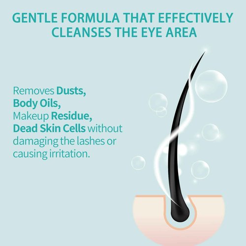 Lash Shampoo Bulk, Eyelash Cleanser for Extensions 4 Liters, Dispenser Pump, Safe Makeup Remover, Non-irritating or Burning Eyelid Foaming Cleanser for Professional Salon and Home Use (Unscented-4L)