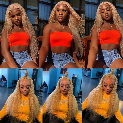 24 26 28 inch Blonde Bundles Human Hair 613 Water Wave Bundles P27/613 Human Hair Bundle Honey Blonde Bundle