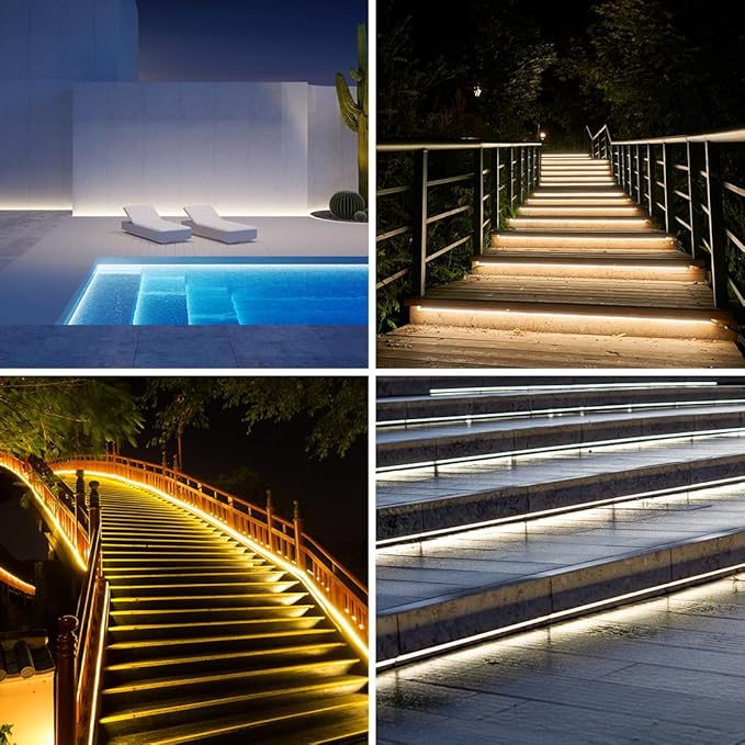 BTF-LIGHTING FCOB COB LED Strip IP67 Waterproof Flexible High Density Uniform Diffused Neon Light 16.4FT DC12V Cool White 6000K 480LED/m CRI 90+ for Indoor Decor(No Adapter or Controller)