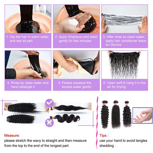 Honey Blonde Water Wave Bundles (24inch,1PC) Brazilian Curly Human Hair Bundles 9A 100% Remy Human Hair Weave Extensions
