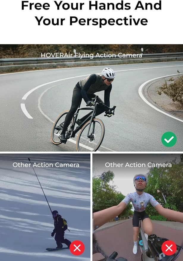 HOVERAir X1 PRO 4K Drone with Camera, Foldable Action Flying Camera with 42 KM/H Follow Speed, 10+ Fully Automatic Flight Modes, Fly Anywhere with OmniTerrain, SmoothCapture 2.0(Basic Combo)