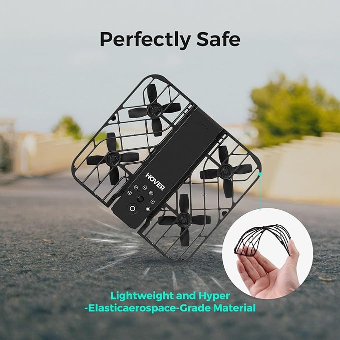 HOVERAir X1 Drone with Camera, Follow-me Drone with Self-Flying Mode, Foldable Mini Drone with HDR Video Capture, Palm Takeoff, Intelligent Flight Paths, Hands-Free Control Black (Combo Plus)