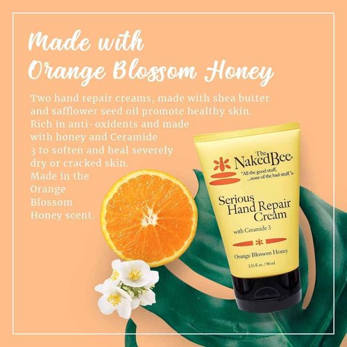 The Naked Bee Hand & Cuticle Healing Salve + Honey with Ceramide 3, Serious Hand Repair Cream Lotion + Honey Hand Salve 2oz + Jasmine & Honey Moisturizing Hand & Body Lotion