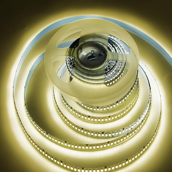 SUYOOULIN LED Strip Lights, SMD 2835 LED Strip, DC12V 1200LEDs 16.4Ft 26000LM High Density LED Light Strips Non-Waterproof IP21, 3 Times Brightness Than SMD3528 LED Strip, Natural White 4500K