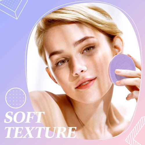 Gerrii 960 Pcs Compressed Facial Sponges Bulk, Round Face Cleansing Sponge, PVA Facial Exfoliating Pads for Estheticians Women Girls Makeup Removal, Washing Face, Beauty Mask Spa, 4 Colors