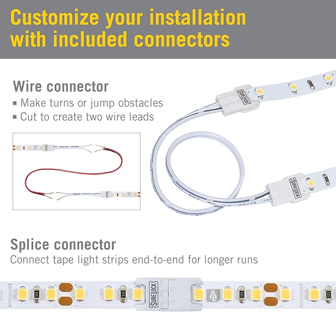 Armacost Lighting RibbonFlex Pro 12V White LED Strip Lights 60 LED/m, 5000K, 32.8 ft 162250