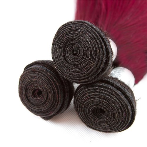 Xddnamei Brazilian Virgin Human Hair Bundles Burgundy 99J Straight Wave Bundles Human Hair 18 20 22 inch Unprocessed Brazilian Wine Red Quick Weave Hair for Black Women