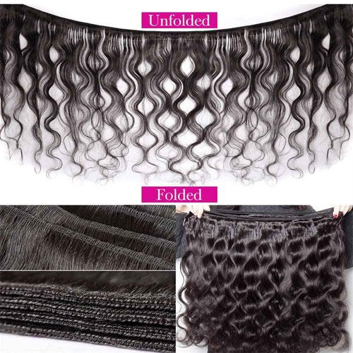 Aopusi Bundles with Closure Body Wave Bundles with Closure Weaves 4×4 Free Part Lace Closure with 3 Bundles 100% Brazilian Virgin Remy Human Hair 150% Density Natural Color (14 16 18+12 Inch)