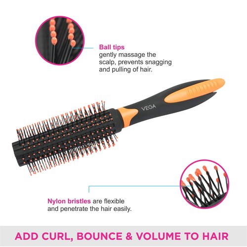 Vega Round Brush with Clip