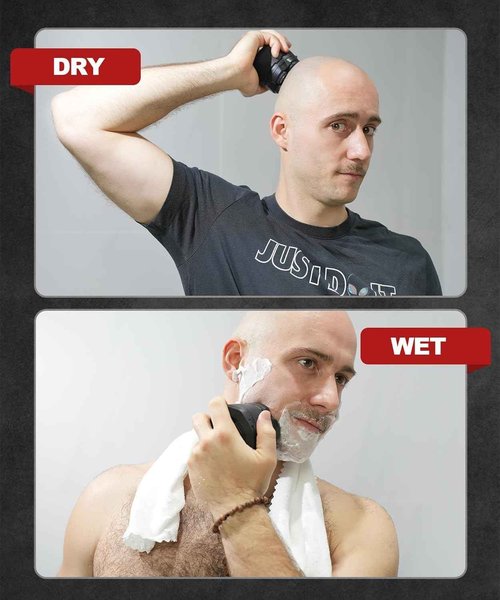 Head Shaver for Bald Men, 10000 RPM High-Speed 6D Magnetic Razor, IPX8 Waterproof Wet/Dry Shaving, LED Display & Storage Case