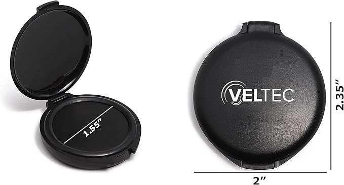 Veltec Fingerprint Ink Pad, Thumbprint Ink Pad for Notary, Identification and Security ID, Law Enforcement Fingerprint Kit (2 Pack)