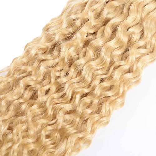 Habiliana Bundles Human Hair 26 28 30 Inch Jerry Curly Wave Blonde 613 Human Hair Bundles 11A Unprocessed Brazilian Virgin Quick Weave Hair Extensions for Black Women