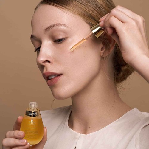 Tautropfen natural cosmetics regenerating facial care oil (35 ml), light texture, quickly absorbed, with coenzyme Q10 & amaranth oil, anti-aging facial oil for all skin types