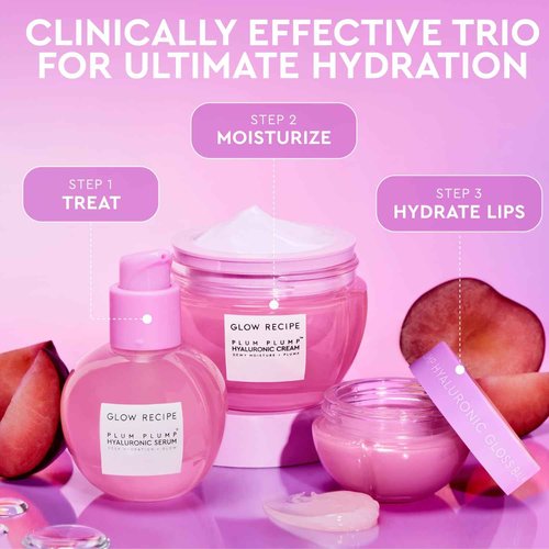 Glow Recipe Brighten + Hydrate Treatment Duo - Guava Vitamin Dark Spot C Serum (30ml) & Plum Plump Hyaluronic Serum (30ml) - Hydrate, Help Diminish the Look of Dark Spots & Even Tone