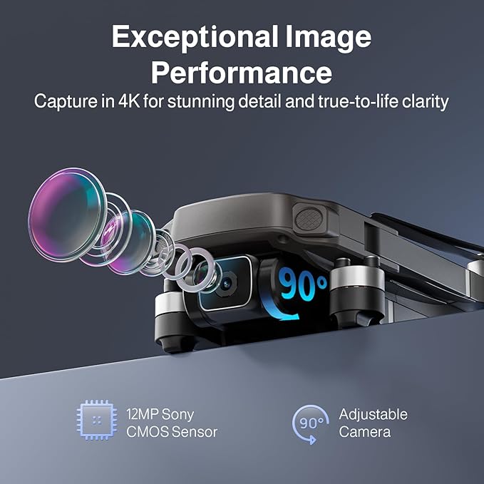 UranHub G30 Drone with 4K UHD Camera for Adults, GPS Drones for Kids/Beginner, Auto Return/Beginner Mode/Brushless Motor/Intelligent Flight, Cool Toys for Men Boys(Under 249 g)