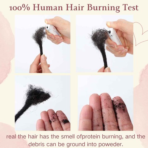 4 Inch Loc Extensions Human Hair 0.4cm Thickness 100 Strands 100% Full Handmade Permanent Dreadlock Extensions Real Human Hair For Women Men Kids Can Be Dyed Bleached Curled (Width 0.4cm Natual Black)
