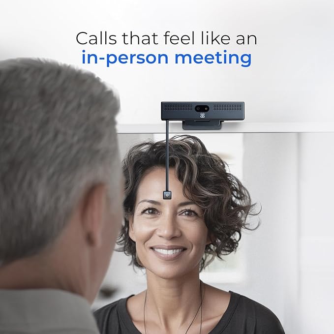 iContact Camera ProHello 4K HD Webcam with Eye Contact, Windows Hello Facial Recognition, Noise Cancelling Mics, USB Plug & Play for Mac, PC & Linux, Works with Zoom, Teams, Meet, Video Calls
