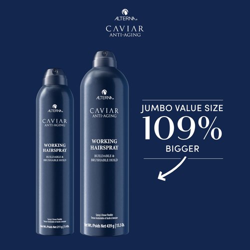Alterna Caviar Anti-Aging Professional Styling Working Hair Spray, Flexible Hold, 15.5 oz, Pack of 2