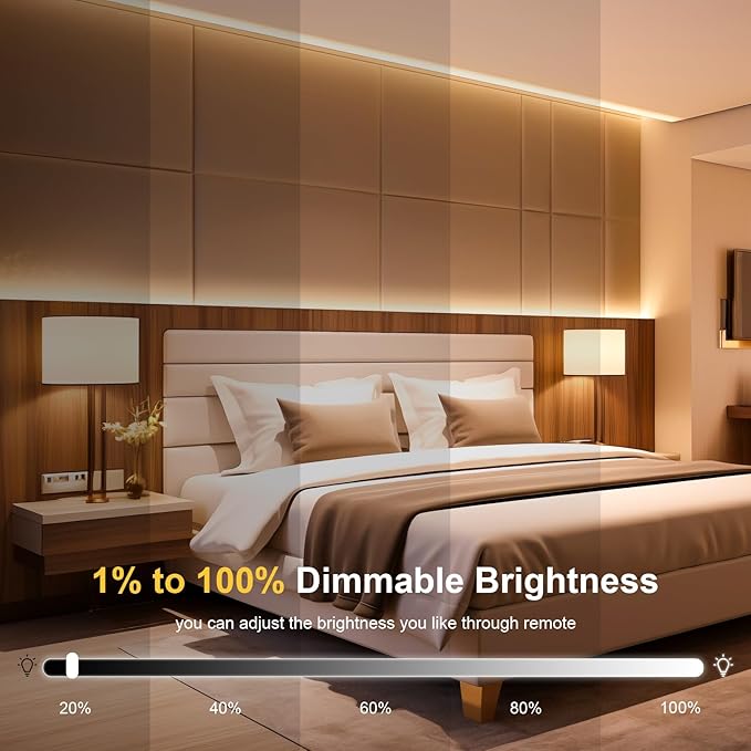 COB LED Strip Lights, ETL Listed Warm White Light Strip 3000K, 16.4ft 24V COB Lights with 1600 LEDs, CRI 90+, Remote, 24V Adapter, LED Lights for Cabinets, Home DIY Lighting Indoor Decoration