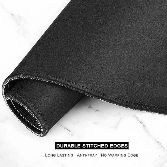 Auhoahsil Large Gaming Mouse Pad, Beach Theme XXL 35.4 x 15.7 in Desk Pad Stitched Non-Slip Rubber Long Computer Mousepad Thin Extended Full Size Desk Mat for Desktop, Laptop, Wireless Mice, Blue