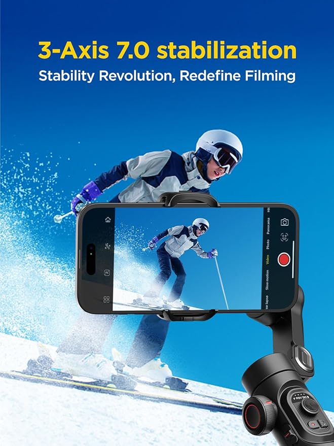 AOCHUAN 3-Axis Gimbal Stabilizer for Smartphone Smart XE & B10 Storage Bag & E10 Extension Rod