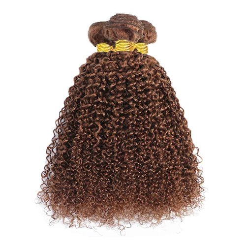 Giginger Bundles Human Hair 24 26 28 Inch Color 30 Light Brown Jerry Curly Wave Bundles Human Hair Unprocessed Quick Weave Soft Sewn In Hair Extensions for Black Women