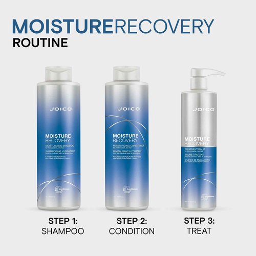 Joico Moisture Recovery Moisturizing Shampoo & Conditioner | For Thick, Coarse, Dry Hair | Restore Moisture, Smoothness, Strength, & Elasticity | Reduce Breakage | With Jojoba Oil & Shea Butter