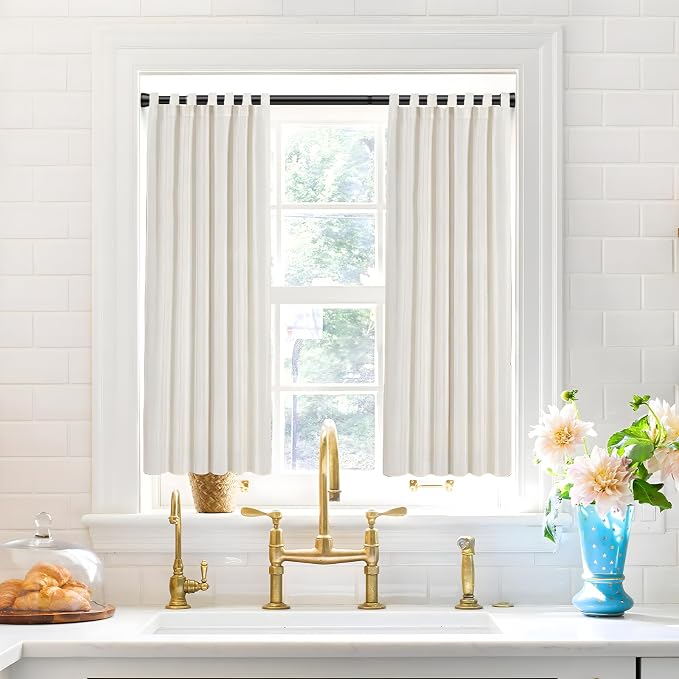 MEXAU 2 Pack Black Shower Curtain Rod 30 To 64 Inch Black Shower Tension Rod 7/8" Adjustable Curtain Rod No Drilling Spring Tension Curtain Rod Shower Rods for Bathroom Windows Doorways Closet