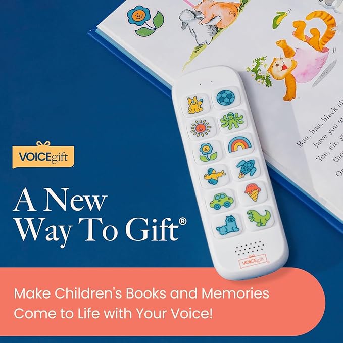 VoiceGift Play, Screen-Free Audio Recorder for Kids | Back to School Story Book Player with Fun Matching Stickers, Voice Notes, Student Aid & Routines for Child Connection, Busy Books for Toddlers